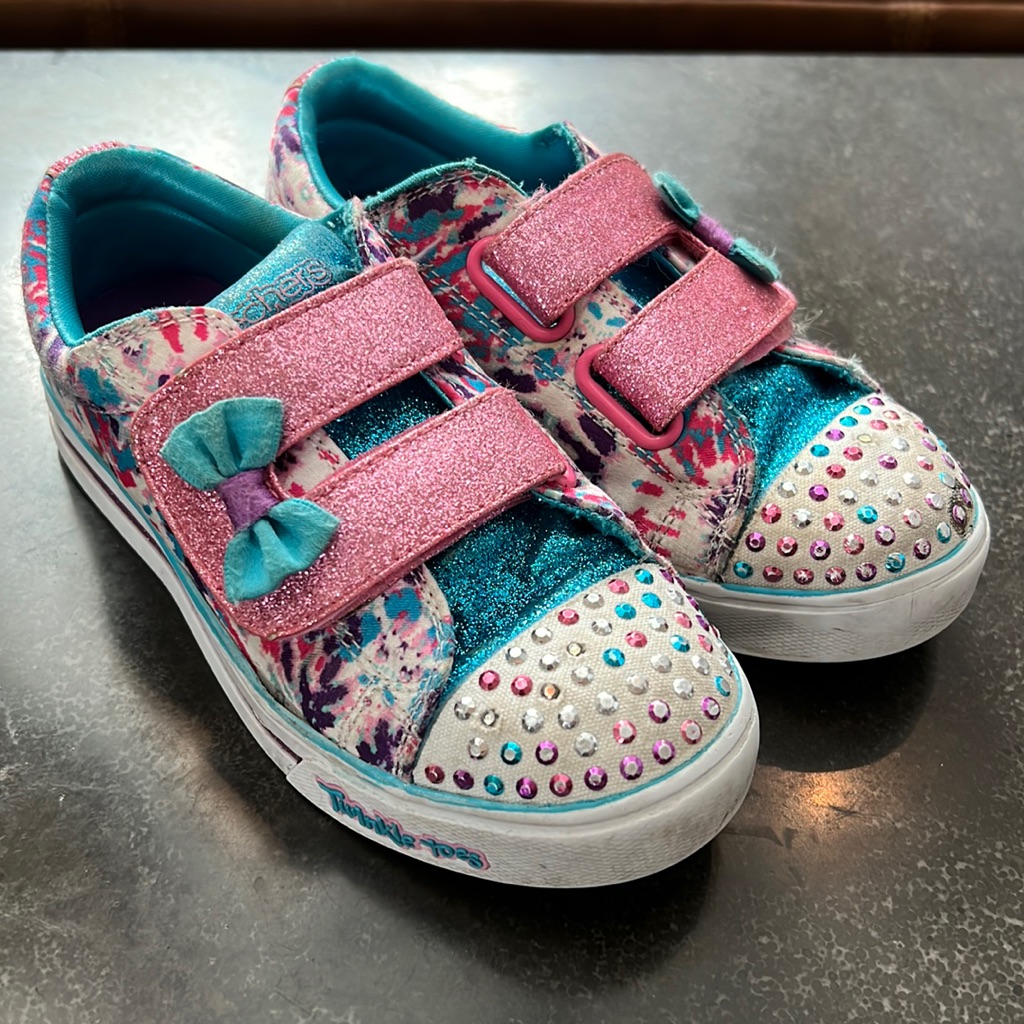 Skechers | Shoes | Sketchers Twinkle Toes Sz 1 Pinkblue Glitter